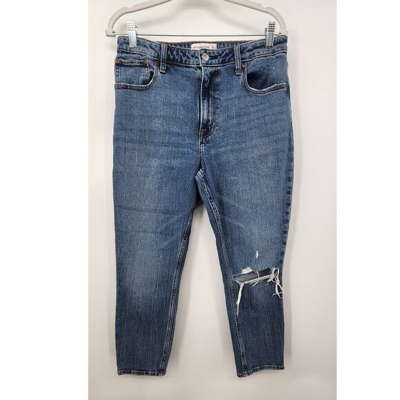 Abercrombie & Fitch Denim - Abercrombie & Fitch The Skinny High Rise Jeans Medium Wash 28 6 S Curve Love